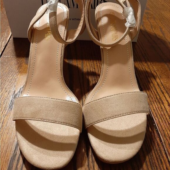 New Size 10 Dream Pairs Nude Stecy1 High Heel Stiletto Open Toe Pump Dress Shoes - Picture 8 of 11